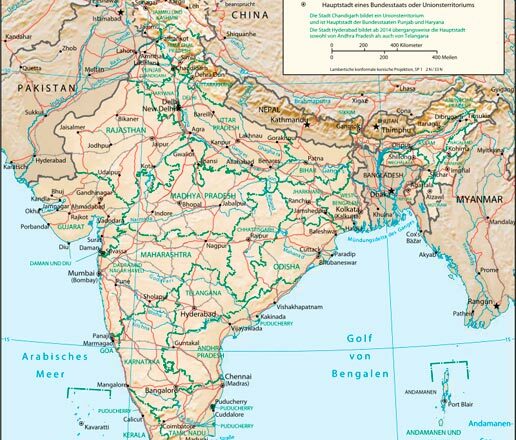 Indien_physisch-politische_Karte
