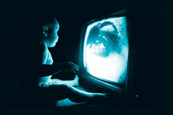 Baby watching Television