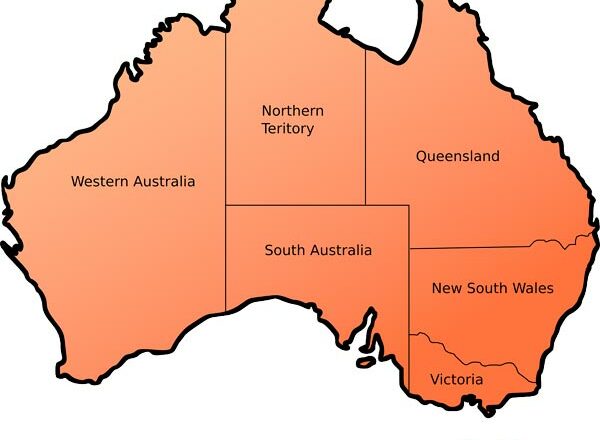 Karte Australien