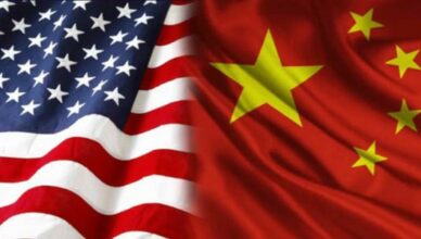 Flaggen China USA