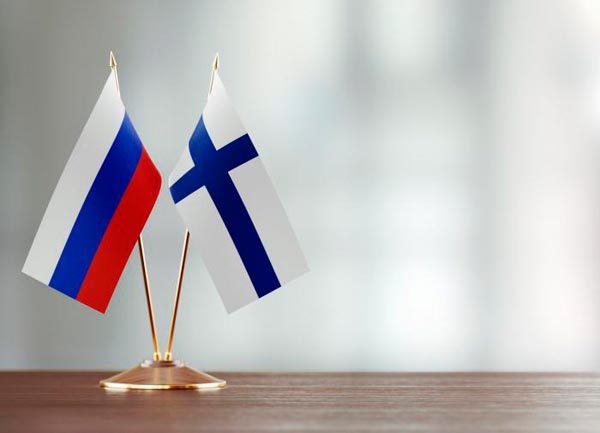 Flaggen Russland Finnland