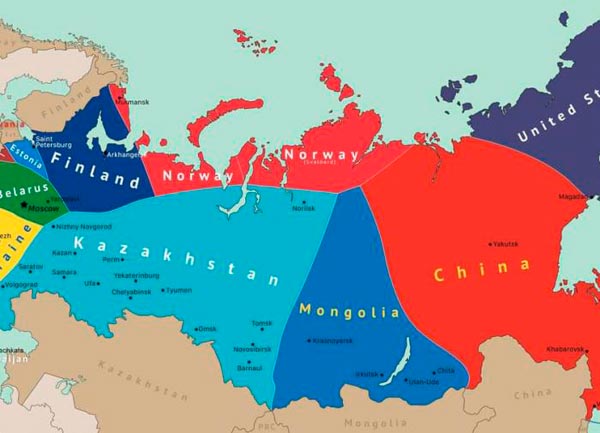 Russland aufgeteilt